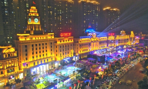 云岩区大上海万达广场夜景.